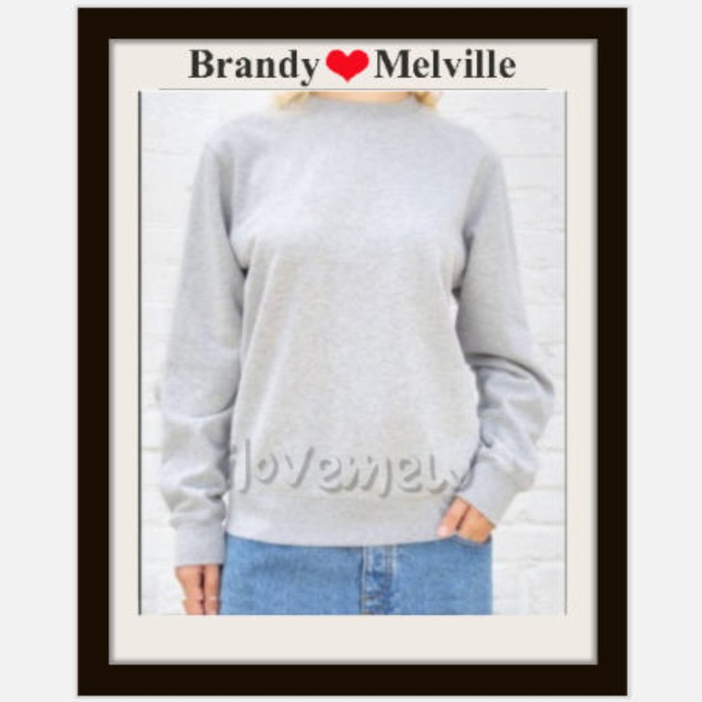 NEW john galt Brandy Melville Erica basic sweatshirt gray